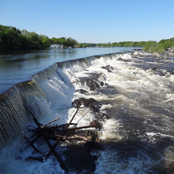 A photo of the Merrimack River in Lowell